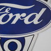 Vintage Ford V8 Genuine Parts Embossed Metal Sign